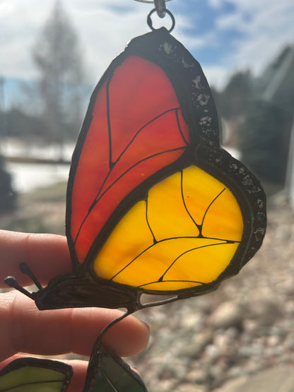 Butterfly Stained Glass Window Hanging
