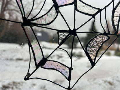 Handcrafted Stained Glass Heart – “Laced Shadow”