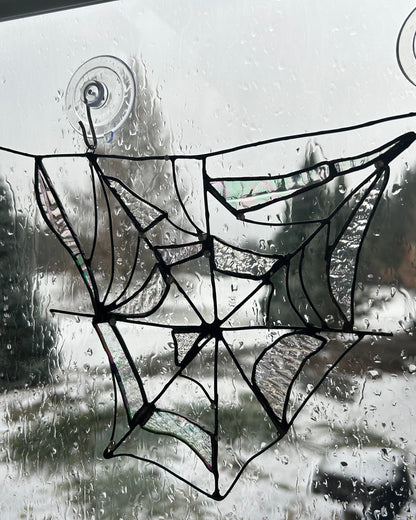 Handcrafted Stained Glass Heart – “Laced Shadow”